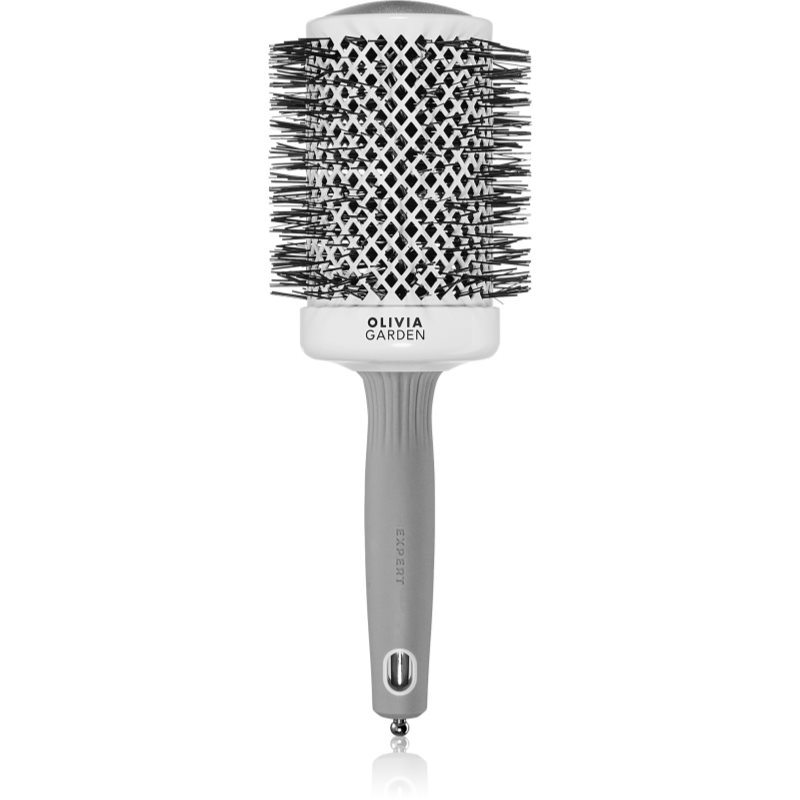 Olivia Garden Expert Shine Wavy Bristles White&Grey hajkefe průměr 65 mm 1 db-Ár