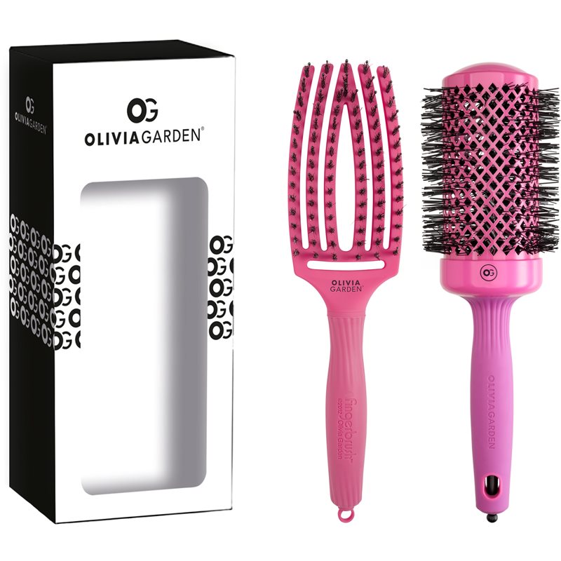 Olivia Garden Hot Pink Set ajándékszett a hajformázáshoz
