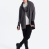 Ombre Asymmetrical men's sweatshirt with a spacious hood NANTES