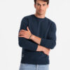 Ombre BASIC men's cotton non-stretch sweatshirt - navy blue