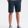 Ombre BASIC men's cotton sweat shorts - navy blue