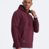 Ombre BASIC men's cotton sweatshirt kangaroo hoodie - maroon