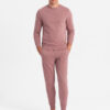 Ombre BASIC men's cotton sweatshirt set unbuttoned sweatshirt + joggers