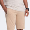 Ombre BASIC men's cotton sweatshorts - beige