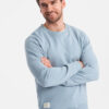 Ombre BASIC men's sweatshirt with round neckline - blue