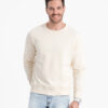 Ombre BASIC men's sweatshirt with round neckline - cream