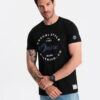 Ombre Casual Style Men's Printed T-Shirt - Black