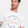 Ombre Casual Style men's printed t-shirt - white
