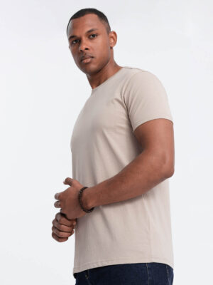 Ombre Classic BASIC men's cotton T-shirt - sand Ombre Classic BASIC men's cotton T-shirt - sand