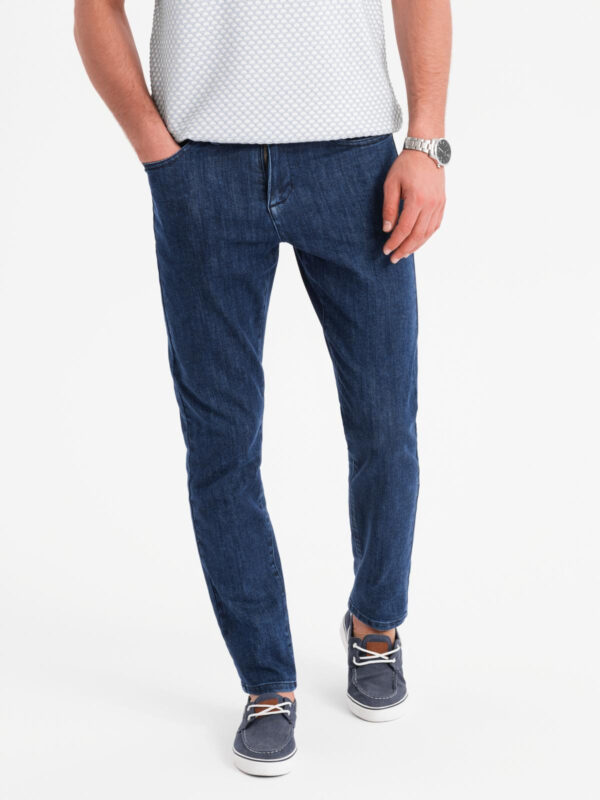 Ombre Classic men's SLIM FIT jeans with elastane - dark blue