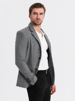 Ombre Classic men's blazer with rayon - gray