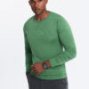 Ombre Classic men's sweater with round neckline - green