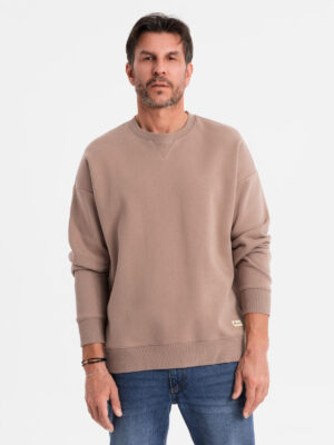 Ombre Classic unisex sweatshirt with round neckline - brown