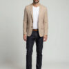 Ombre Elegant men's SLIM FIT jacket with rayon - beige