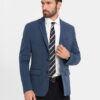 Ombre Elegant men's SLIM FIT jacket with rayon - dark blue