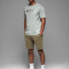 Ombre Fitted men's printed short sweat shorts - olive