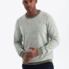 Ombre Knitted men's RELAXED FIT sweater with patterns - olive