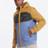 Ombre Lightweight colorful men's sports jacket with fleece - blue-mustard