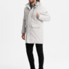 Ombre Long classic men's parka jacket - cream