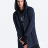 Ombre Longer men's unbuttoned sweatshirt with spacious hood PRAGA