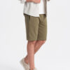 Ombre Men's BASIC cotton sweat shorts - olive
