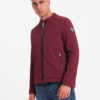 Ombre Men's BIKER jacket in structured fabric - maroon