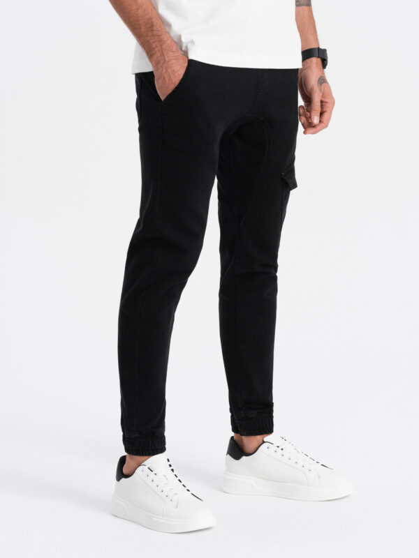 Ombre Men's JOGGERS pants with cargo pocket - black