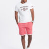Ombre Men's LOOSE FIT melange fabric shorts - bright red