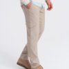Ombre Men's REGULAR fabric pants with cargo pockets - beige