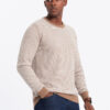 Ombre Men's RELAXED FIT knitted sweater with patterns - light brown