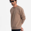 Ombre Men's RELAXED FIT sweatshirt with embossed letters - brown