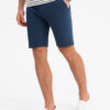 Ombre Men's SLIM FIT shorts in structured knit fabric - navy blue