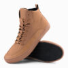 Ombre Men's ankle sneaker boots with decorative tabs - brown