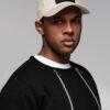 Ombre Men's baseball cap with large patch - cream