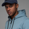 Ombre Men's baseball cap with rectangular patch - navy blue