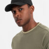 Ombre Men's baseball cap with visor and rectangular patch - black