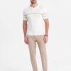 Ombre Men's classic cut pants in fine check - sand