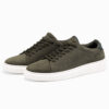 Ombre Men's classic soft suede sneaker shoes - dark olive