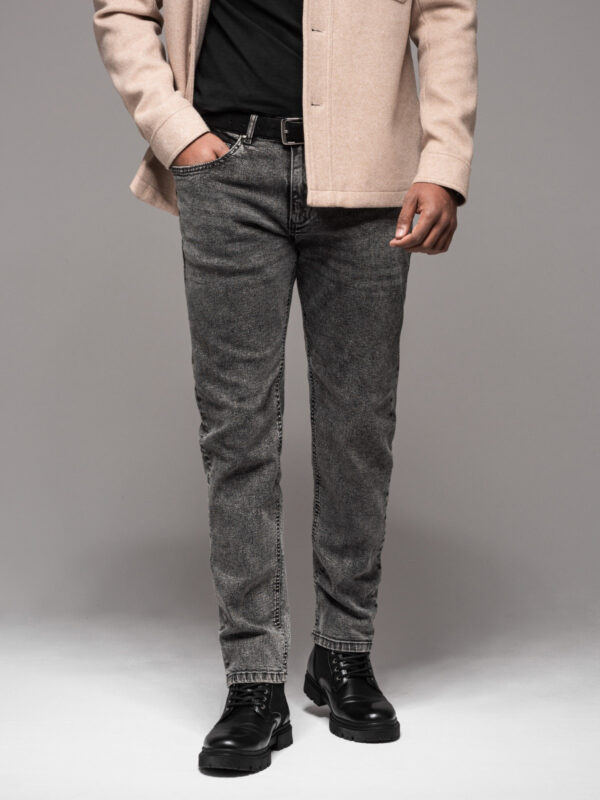 Ombre Men's classic washed REGULAR FIT jeans - gray