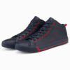 Ombre Men's contrast sneakers with raised upper - navy blue