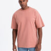 Ombre Men's cotton LOOSE FIT t-shirt with round neckline - pink