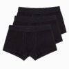 Ombre Men's cotton boxer shorts with logo - 3-pack black