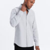 Ombre Men's cotton oxford shirt with REGULAR pocket - grey