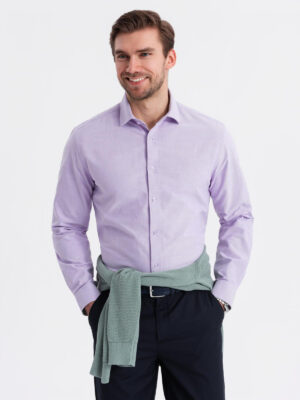 Ombre Men's cotton pastel oxford shirt - lavender