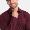 Ombre Men's cotton single jersey knit REGULAR shirt - maroon
