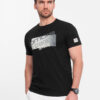 Ombre Men's cotton t-shirt with logo - black