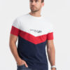 Ombre Men's cotton tricolor t-shirt with logo