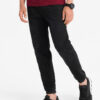 Ombre Men's denim jogger pants - black