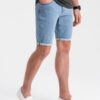 Ombre Men's denim shorts with rolled up legs - blue