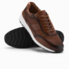 Ombre Men's eco leather sports shoes sneakers - brown